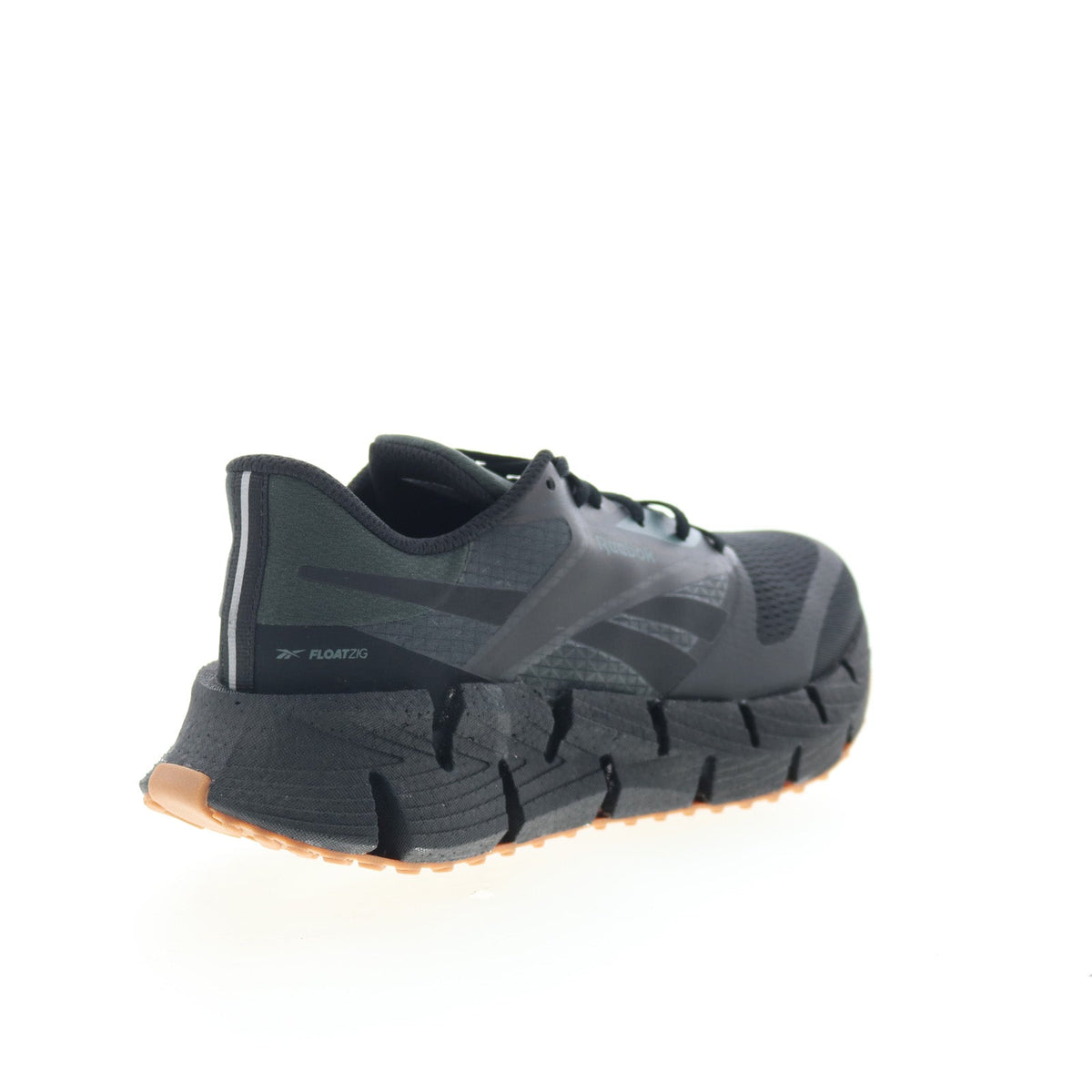 Reebok Floatzig 1 Mens Black Canvas Lace Up Athletic Running Shoes
