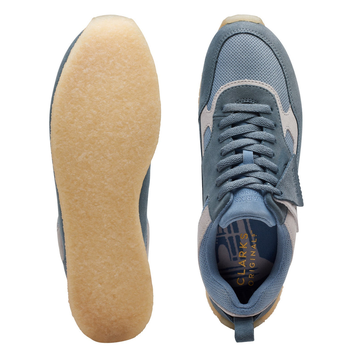 Clarks Lockhill Ronnie Fieg Kith Mens Blue Leather Lifestyle Sneakers Shoes