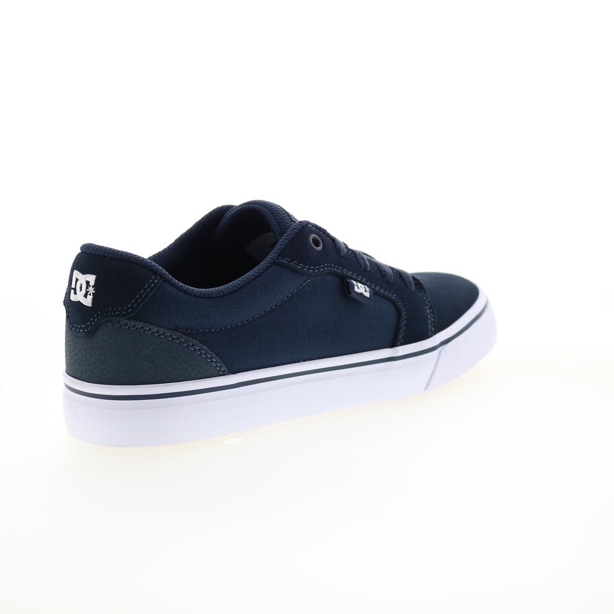 DC Anvil 303190-DNW Mens Blue Suede Lace Up Skate Inspired Sneakers Shoes