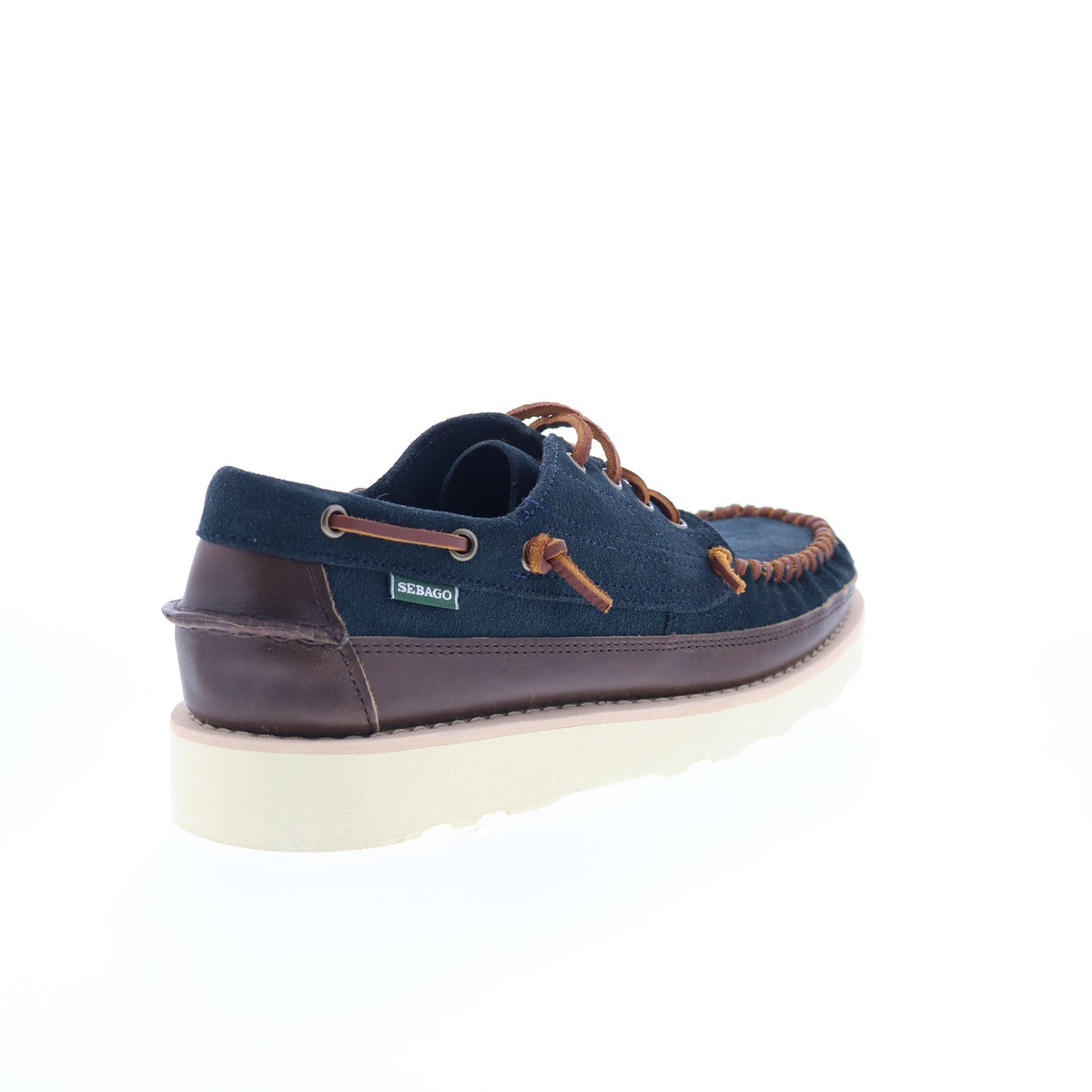 Sebago Keuka Lea Canoe Moc Mens Blue Suede Loafers & Slip Ons Boat Shoes