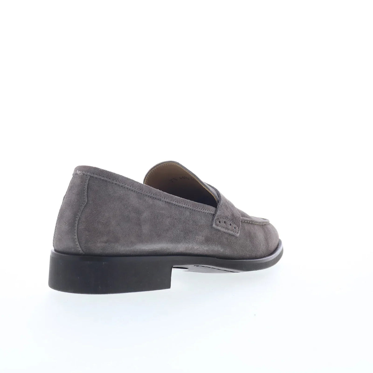 Di Bianco Velour BRERA Mens Gray Suede Loafers & Slip Ons Penny Shoes