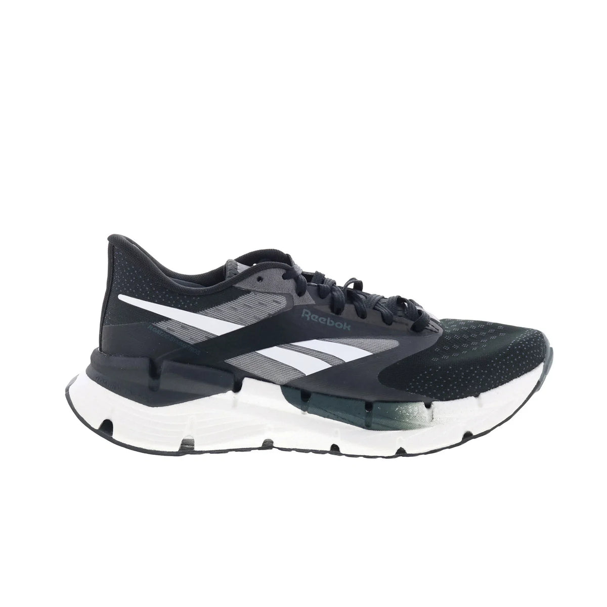 Reebok Floatzig Symmetros Mens Black Canvas Lace Up Athletic Running Shoes