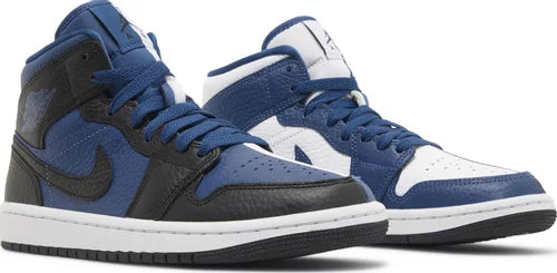 Nike Womens Air Jordan 1 Mid SE Sneakers - 'Split - French Blue'