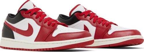 Nike Womens Air Jordan 1 Low Sneakers - 'White Gym Red'