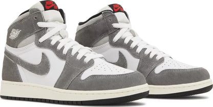 Nike Grade School Womens Air Jordan 1 Retro High OG Sneakers - 'Washed Black'