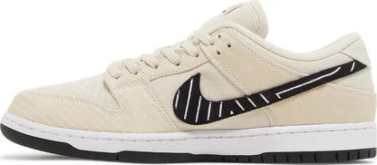 Nike Mens Albino & Preto x Dunk Low SB Sneakers - 'Jiu-Jitsu'