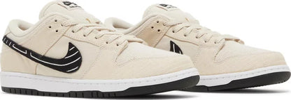 Nike Mens Albino & Preto x Dunk Low SB Sneakers - 'Jiu-Jitsu'