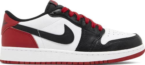 Nike Grade School Womens Air Jordan 1 Retro Low OG Sneakers - 'Black Toe'