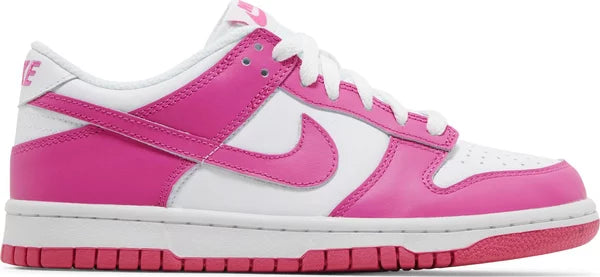 Nike Grade School Womens Dunk Low Sneakers - 'Laser Fuchsia'