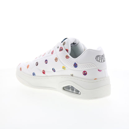 Skechers Uno Court Vexx Multi Moji Mens White Lifestyle Sneakers Shoes