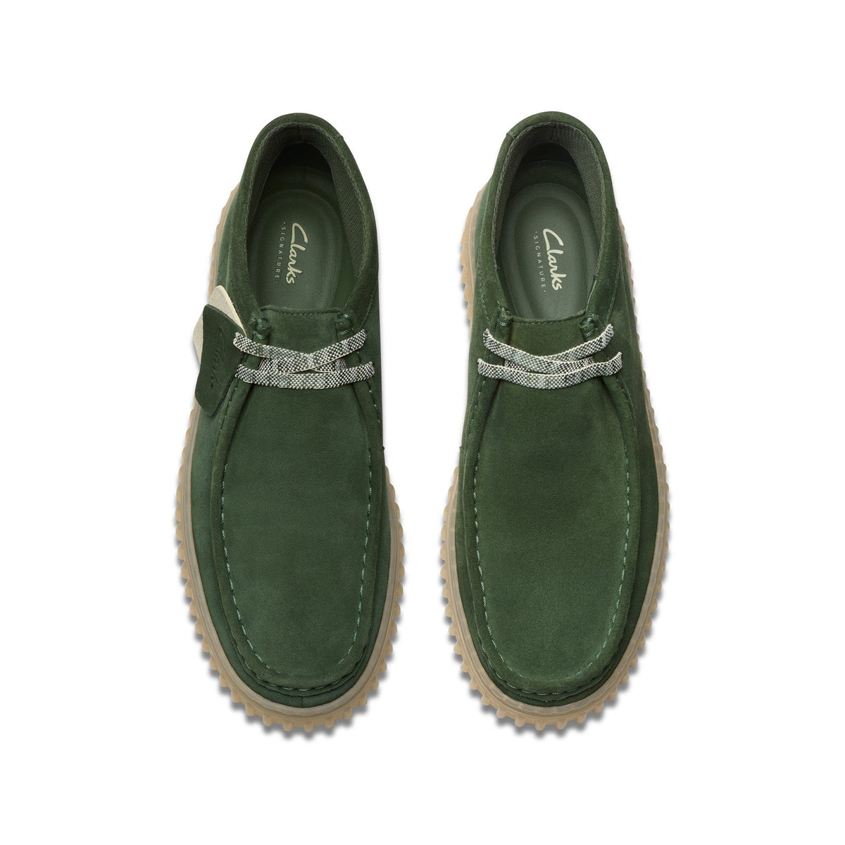 Clarks Torhill HI 26178268 Mens Green Suede Lace Up Chukkas Boots