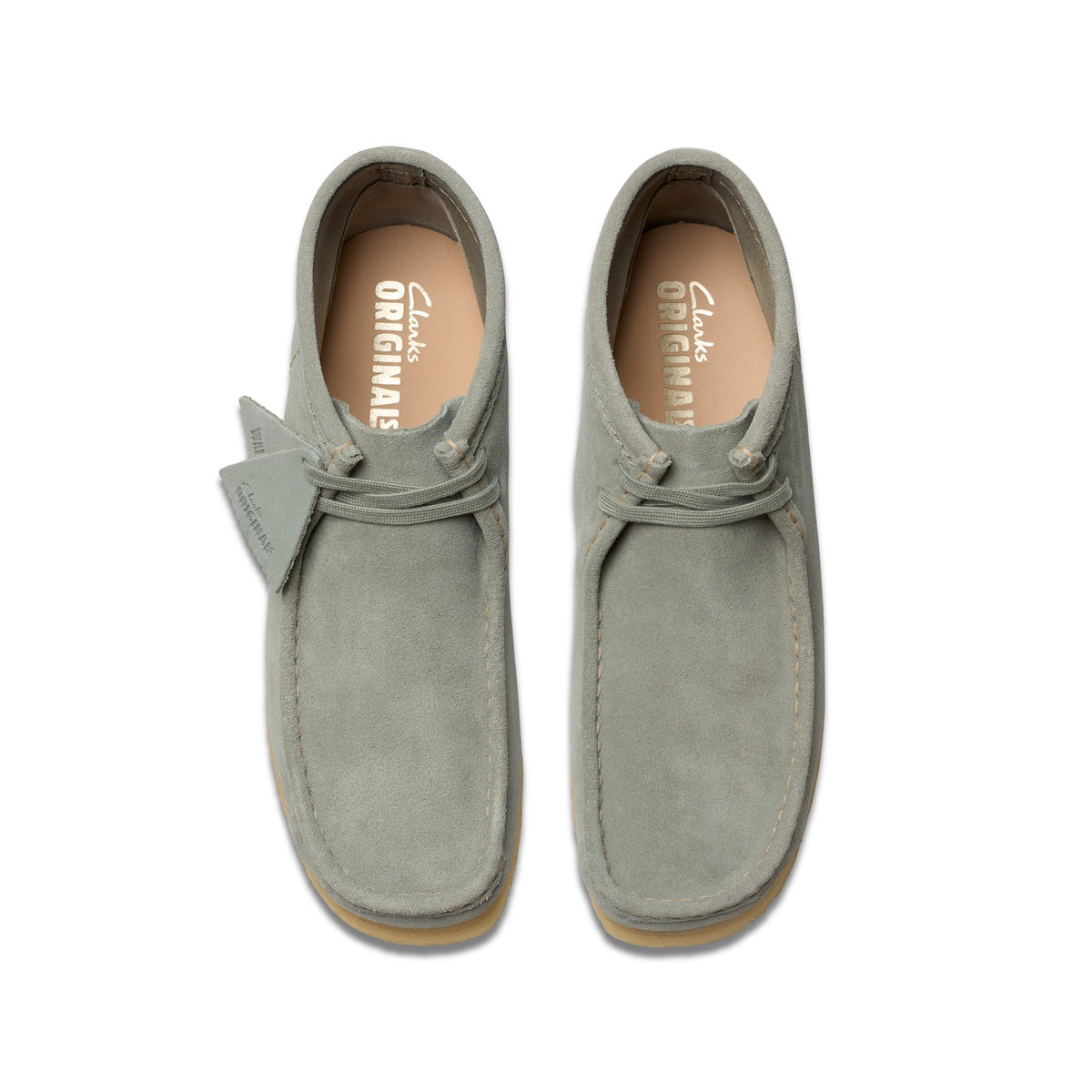 Clarks Wallabee Boot 26181139 Mens Gray Suede Lace Up Chukkas Boots