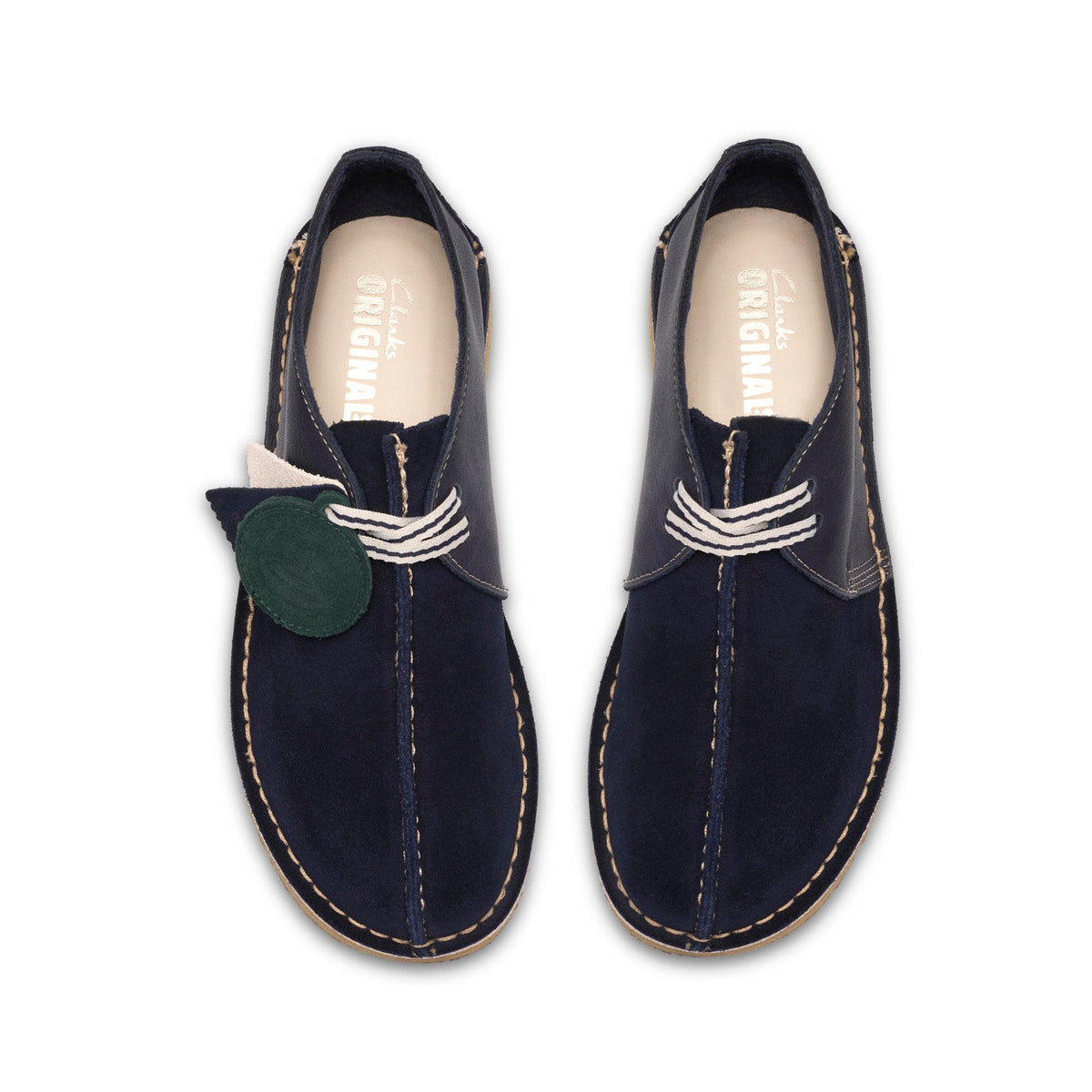 Clarks Desert Trek 26186650 Mens Blue Oxfords & Lace Ups Casual Shoes
