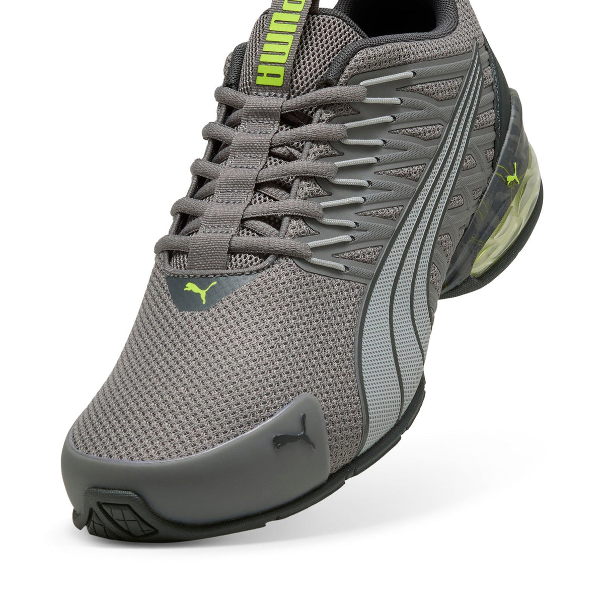 Puma Voltaic Evo Hit The Wall Mens Gray Mesh Athletic Running Shoes