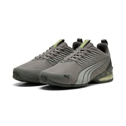 Puma Voltaic Evo Hit The Wall Mens Gray Mesh Athletic Running Shoes