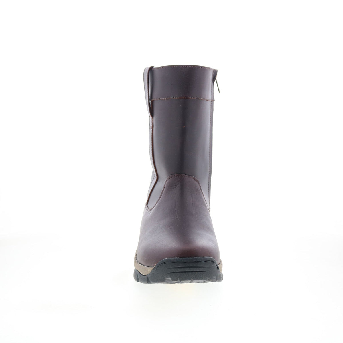 Jama Old West MB2064 Mens Brown Wide Leather Zipper Casual Dress Boots