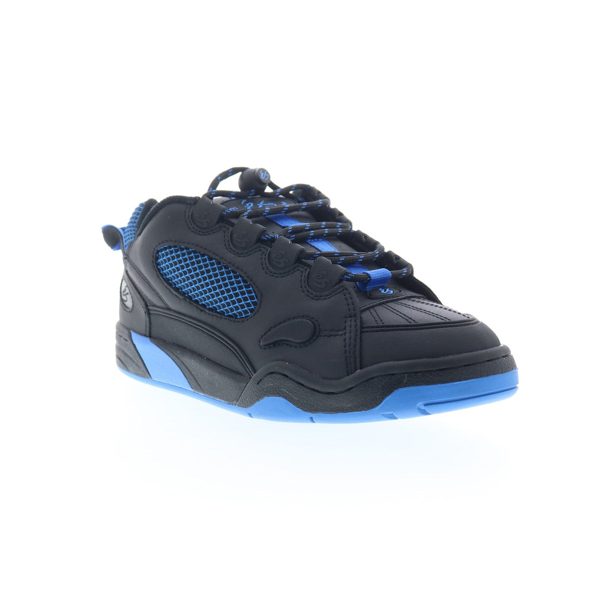 ES Muska 5102000063568 Mens Black Leather Skate Inspired Sneakers Shoes