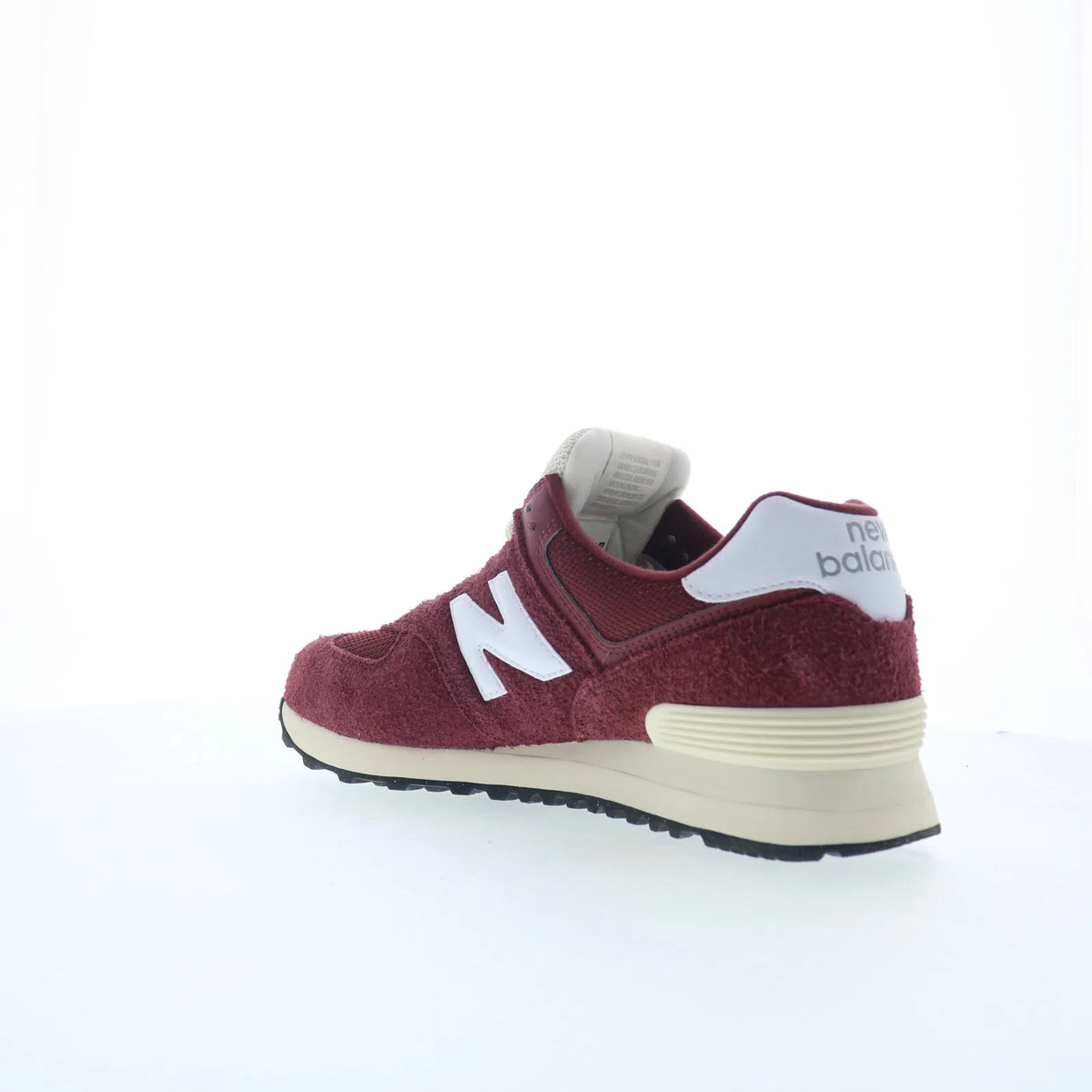 New Balance 574 U574RBK Mens Red Suede Lace Up Lifestyle Sneakers Shoes