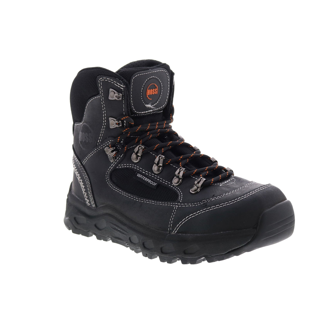 Hoss Blocker Aluminum Toe Waterproof Mens Black Extra Wide Work Boots