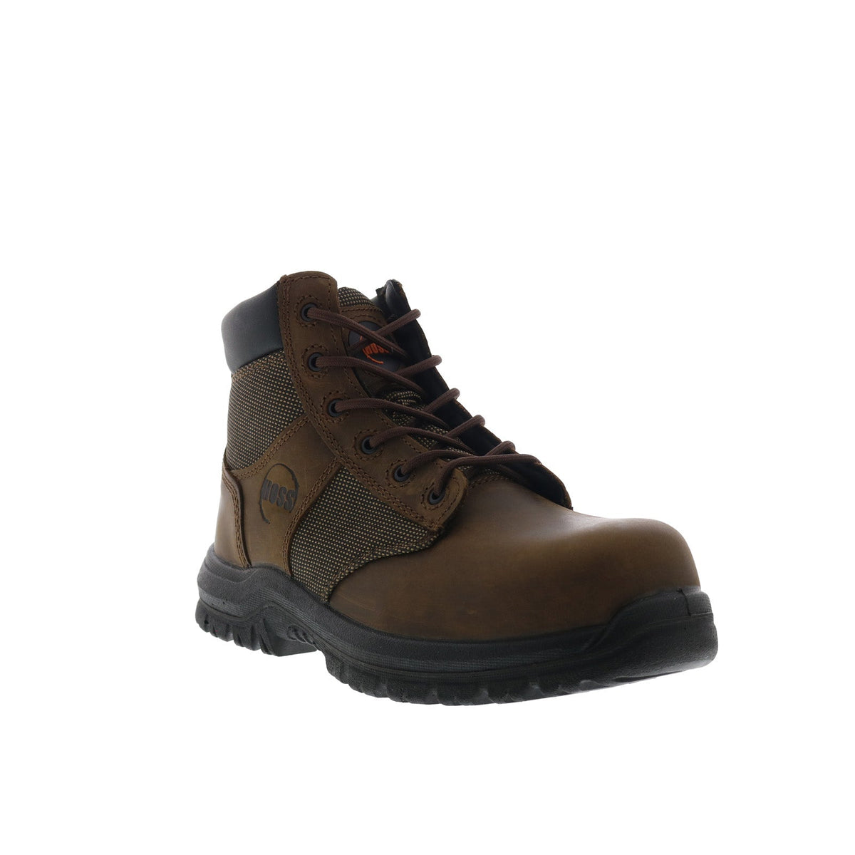 Hoss Mason 60245 Mens Brown Wide Leather Lace Up Work & Safety Boots