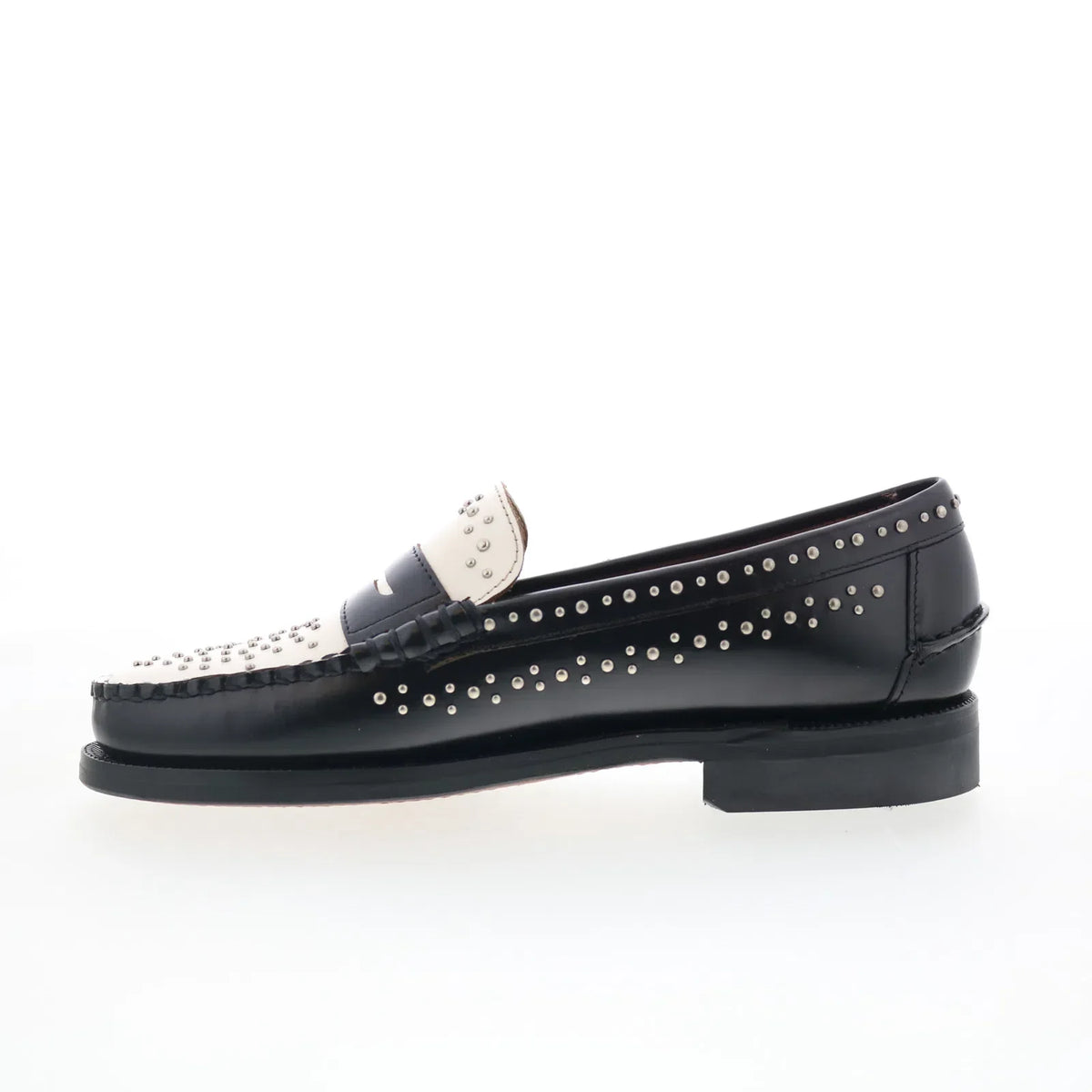 Sebago Dan Studs 77112RW-987 Mens Black Loafers & Slip Ons Penny Shoes