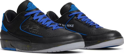 Nike Mens Off-White x Air Jordan 2 Retro Low SP Sneakers - 'Black Varsity Royal'