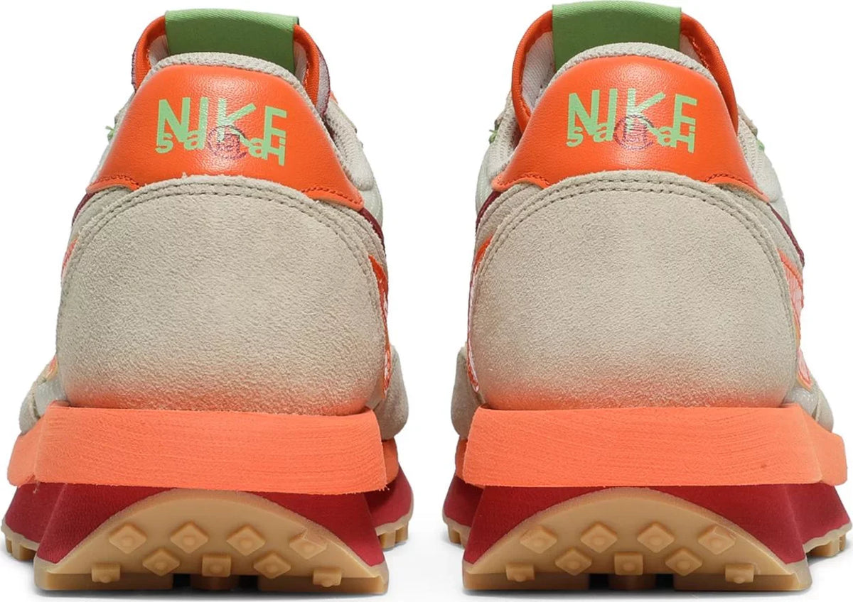 Nike Mens Sacai x Clot x LDWaffle Sneakers - 'Net Orange Blaze'