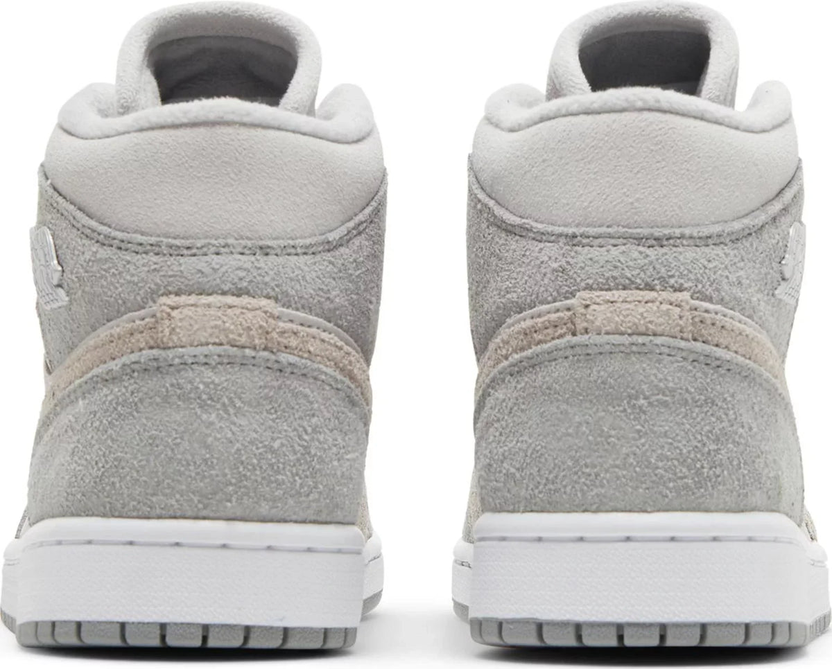 Nike Womens Air Jordan 1 Mid SE Sneakers - 'Particle Grey'