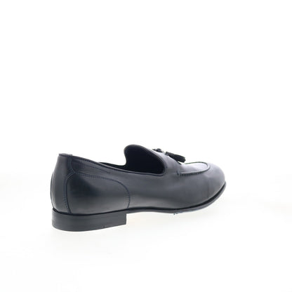 Di Bianco Bari Mens Blue Leather Slip On Loafers & Slip Ons Casual Shoes