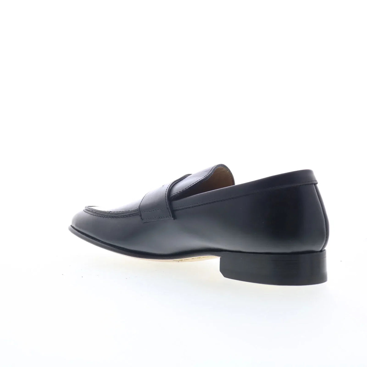 Di Bianco Nobleman BRUNO Mens Black Leather Loafers & Slip Ons Penny Shoes