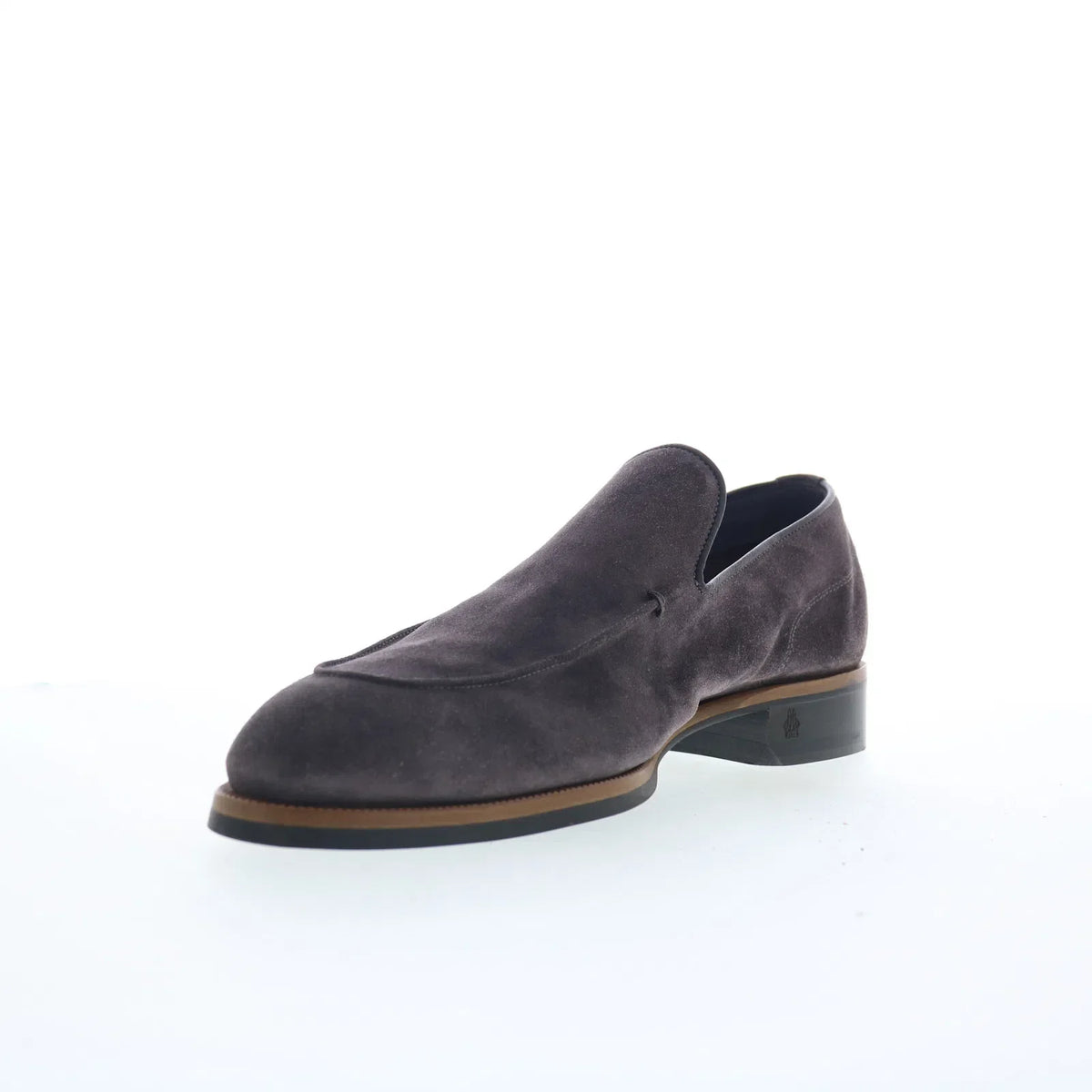 Di Bianco Maranello Mens Gray Suede Slip On Loafers & Slip Ons Casual Shoes