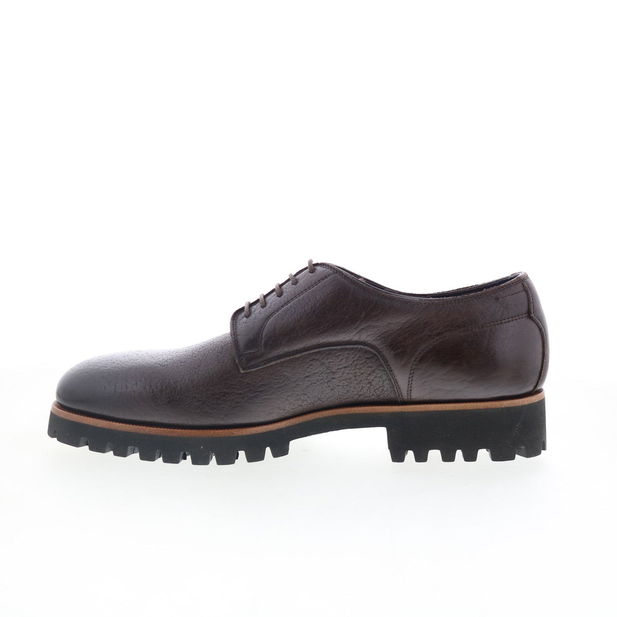 Di Bianco Marano Mens Brown Leather Lace Up Oxfords & Lace Ups Casual Shoes