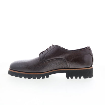 Di Bianco Marano Mens Brown Leather Lace Up Oxfords & Lace Ups Casual Shoes
