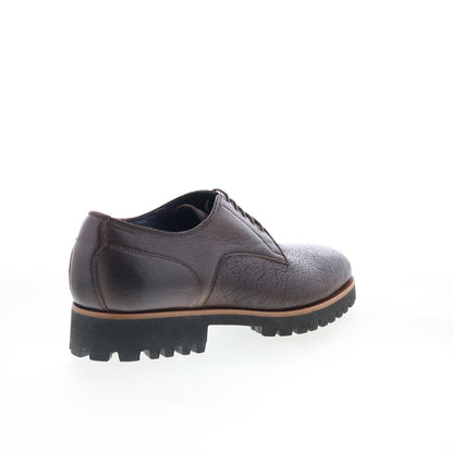 Di Bianco Marano Mens Brown Leather Lace Up Oxfords & Lace Ups Casual Shoes