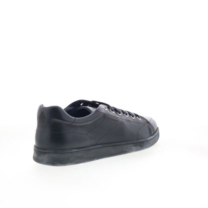 Di Bianco Rippel Cerato Mens Black Leather Lace Up Lifestyle Sneakers Shoes