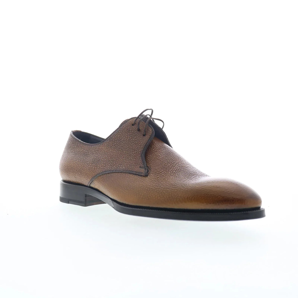 Di Bianco SBP899 Mens Brown Leather Oxfords & Lace Ups Plain Toe Shoes