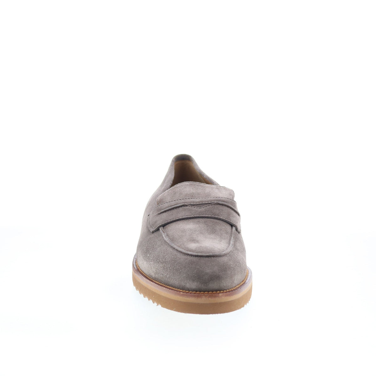Pastori by Di Bianco Titus Mens Gray Suede Loafers & Slip Ons Penny Shoes
