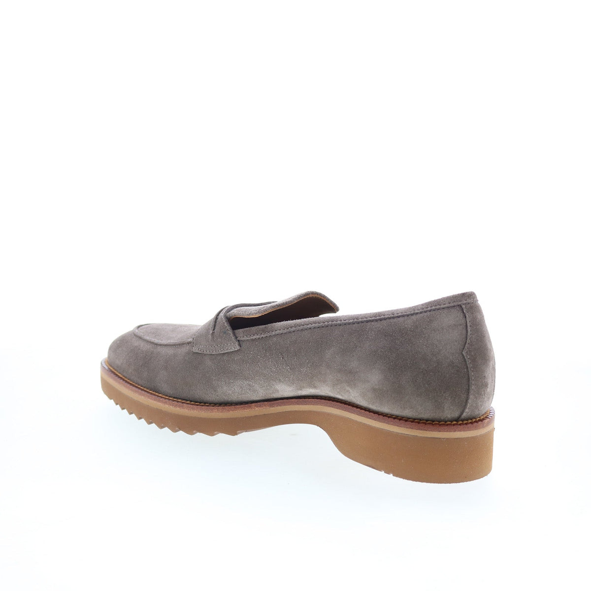 Pastori by Di Bianco Titus Mens Gray Suede Loafers & Slip Ons Penny Shoes