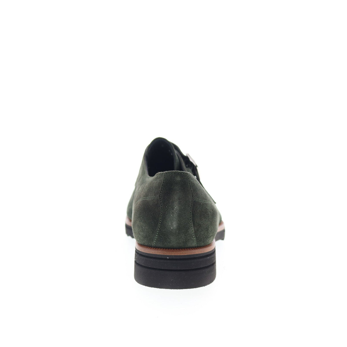 Di Bianco Treviso Mens Green Suede Hook & Loop Loafers & Slip Ons Casual Shoes