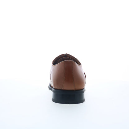 La Milano A591 Mens Brown Leather Lace Up Oxfords & Lace Ups Cap Toe Shoes