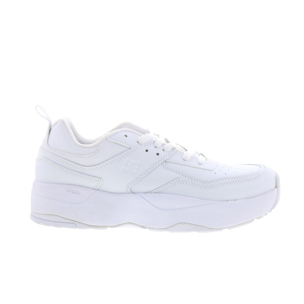 DC E.Tribeka Platform Womens White Leather Skate Inspired Sneakers Shoes