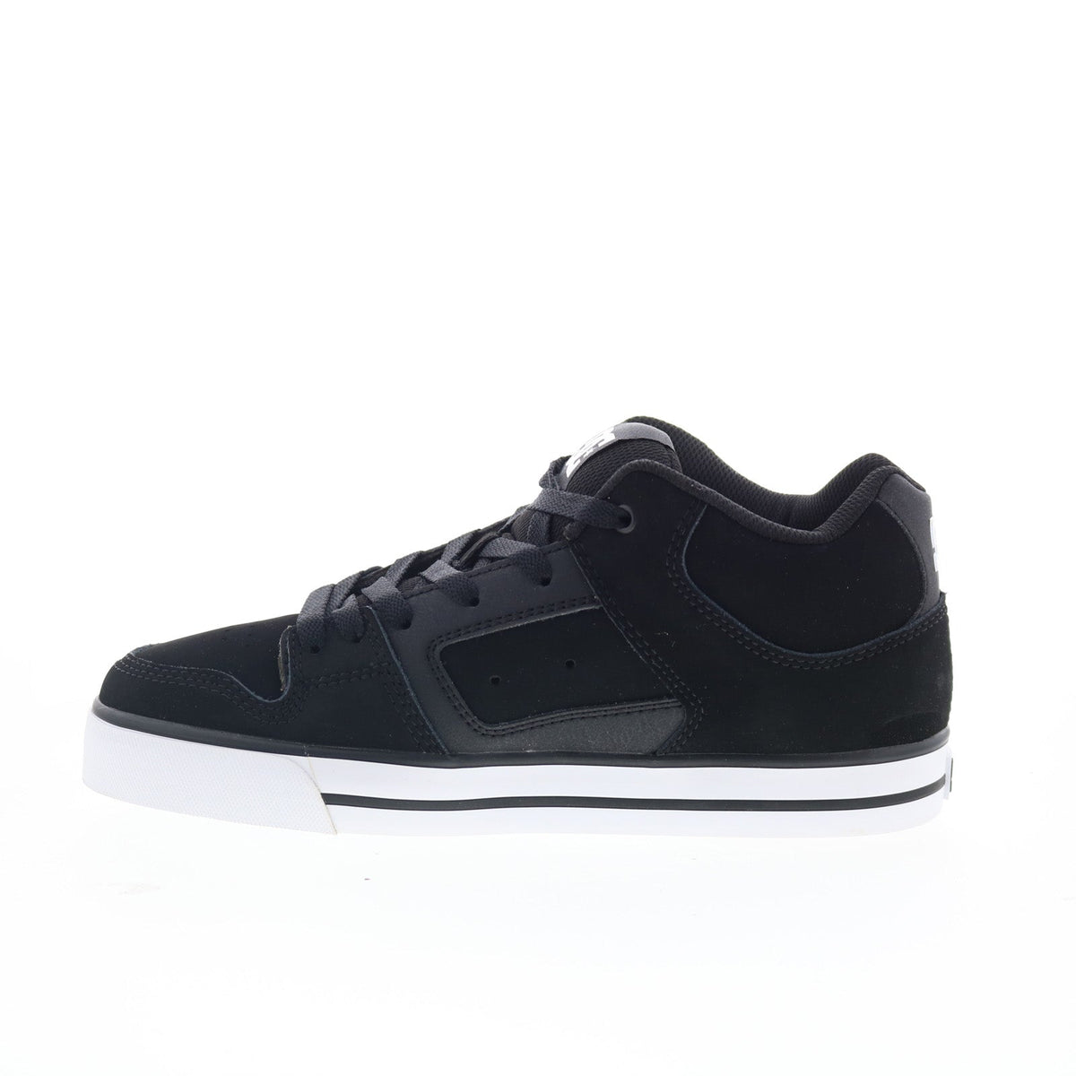 DC Pure Mid ADYS400082-BKW Mens Black Nubuck Skate Inspired Sneakers Shoes