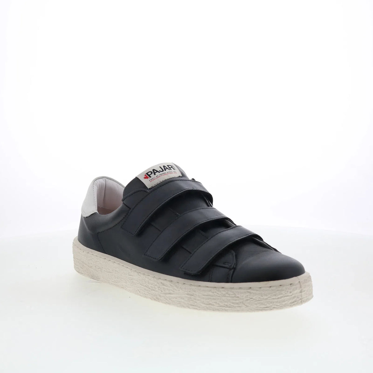 Pajar Barro 75219 Mens Black Leather Strap Lifestyle Sneakers Shoes