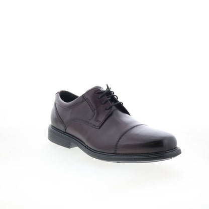 Rockport Charles Road Cap Toe Mens Burgundy Wide Oxfords & Lace Ups Shoes