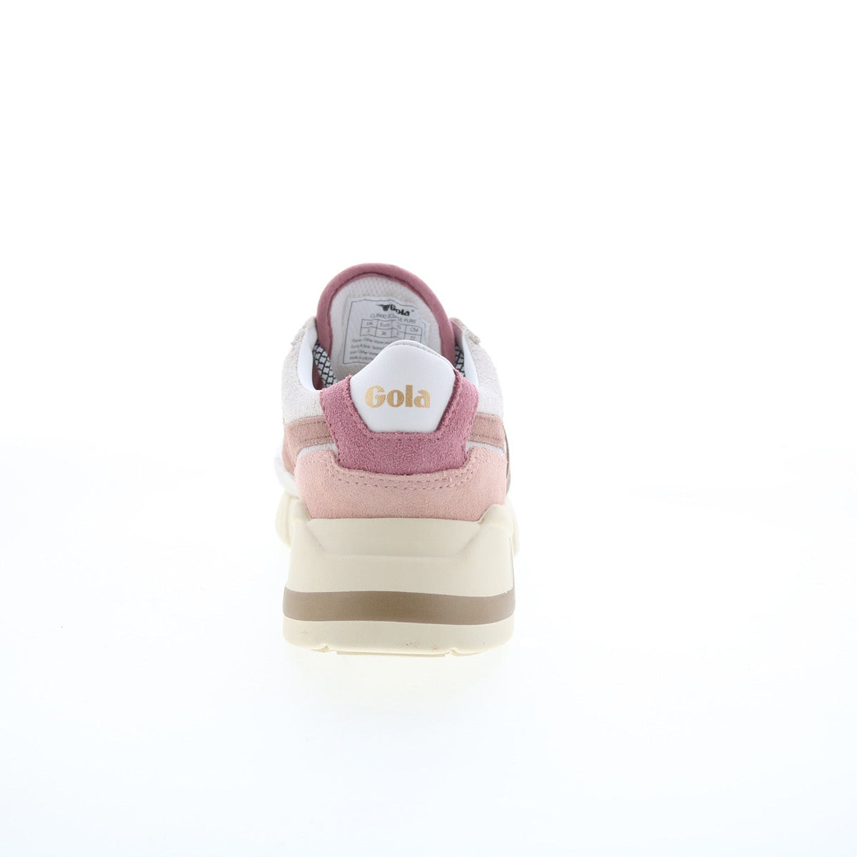 Gola Eclipse Pure CLB400 Womens White Suede Lace Up Lifestyle Sneakers Shoes