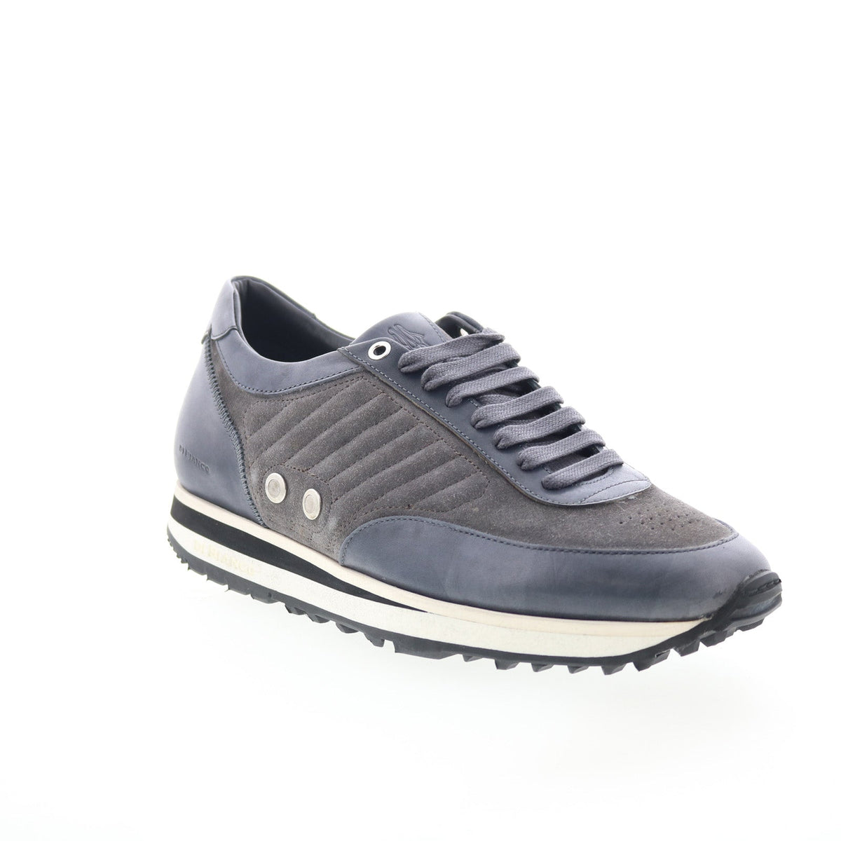 Di Bianco Daytona Mens Gray Suede Lace Up Lifestyle Sneakers Shoes