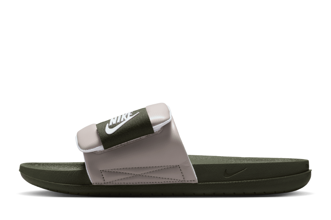 Offcourt Adjust Slides Men's :Cargo Khaki | White