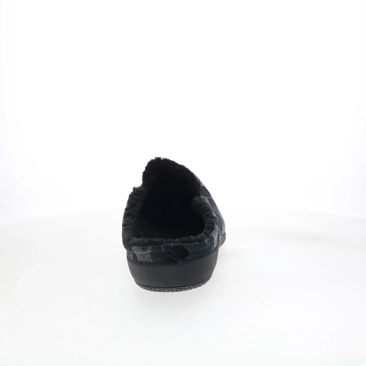 Spenco Dundee Wool SP2003BCM Mens Black Suede Slip On Clogs Slippers Shoes