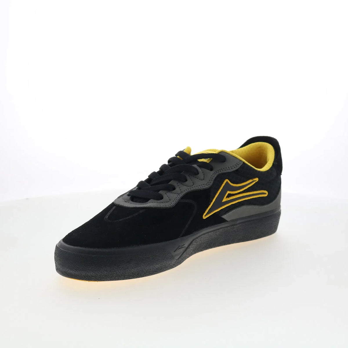 Lakai Essex Mens Black Suede Lace Up Skate Inspired Sneakers Shoes