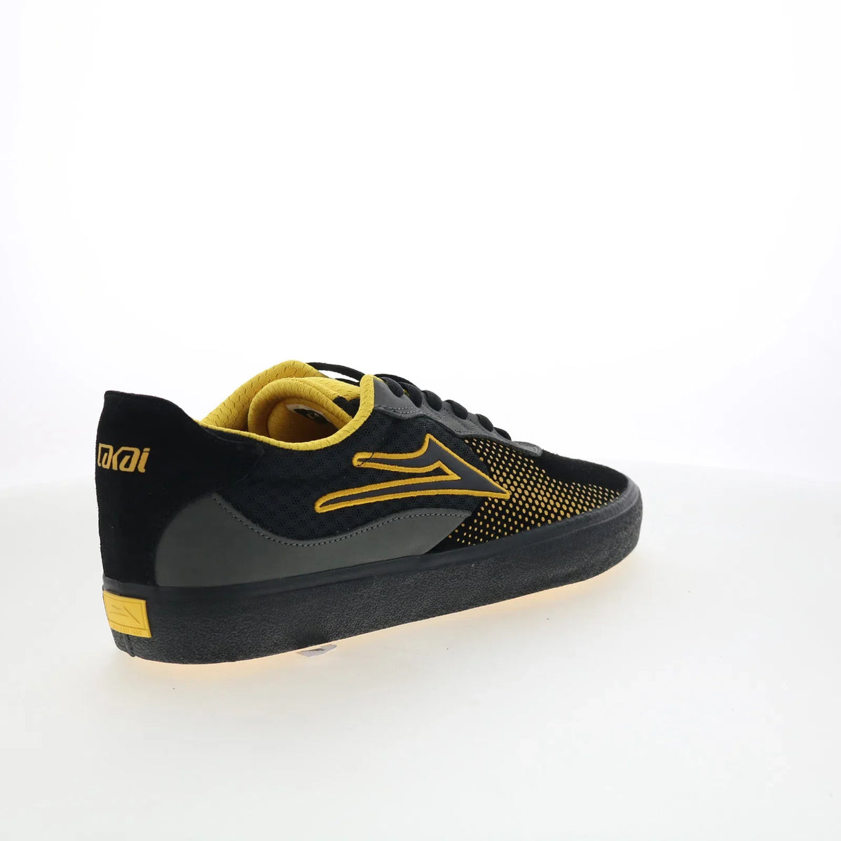 Lakai Essex Mens Black Suede Lace Up Skate Inspired Sneakers Shoes